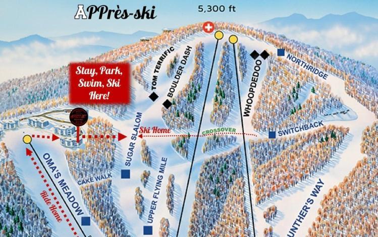 Appresski - 5 Bed Ski In Ski Out - 50 Steps To Ski Sugar Mountain Slopes Exterior foto